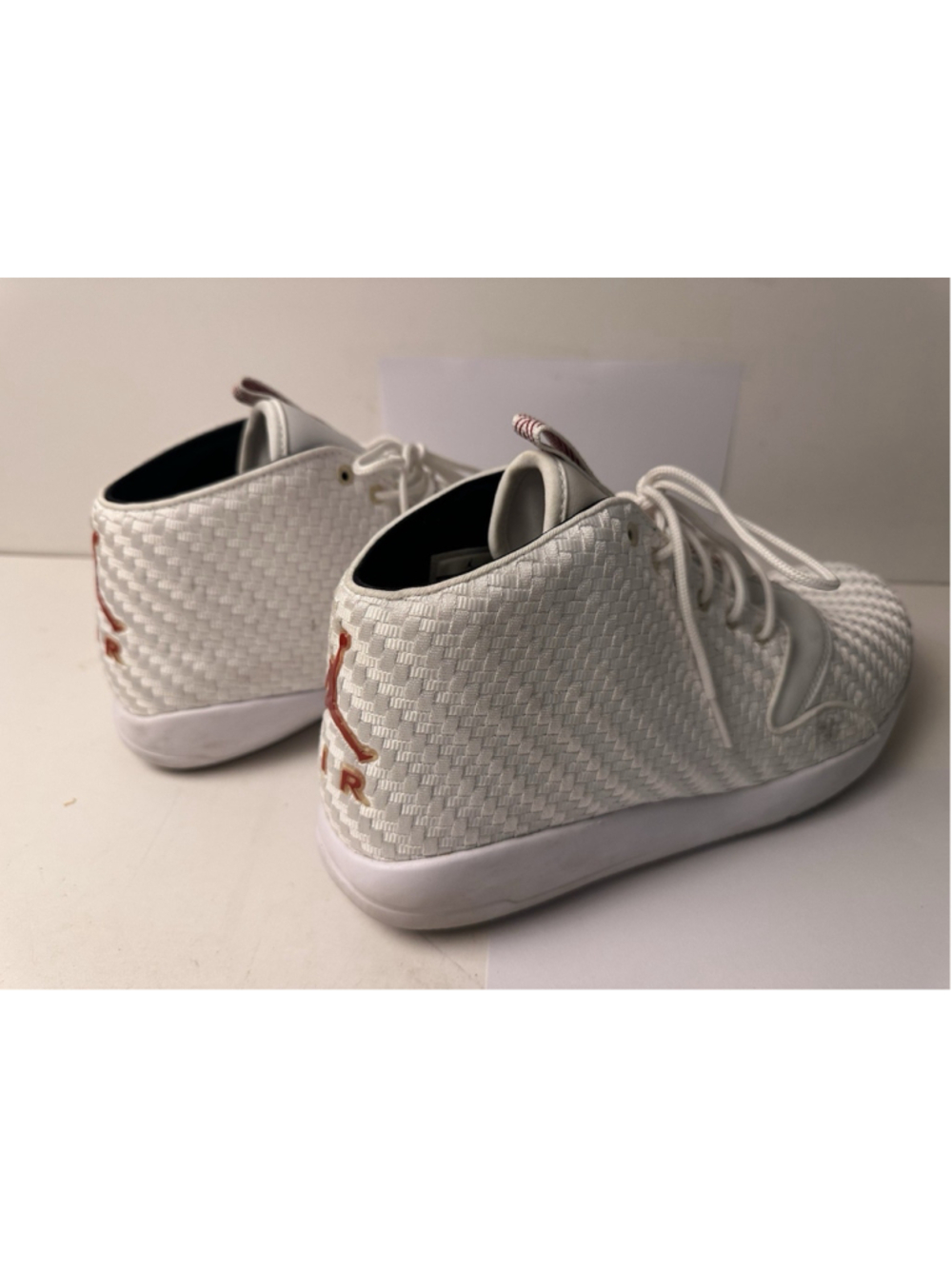 Air Jordan Eclipse Woven White Metallic Gold Red Men's Size 13 684855-101